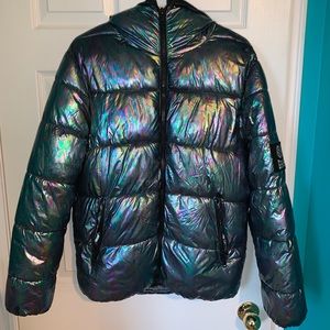 Holographic men’s jacket.